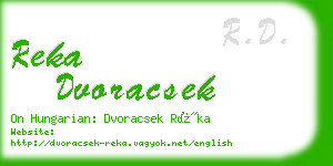 reka dvoracsek business card